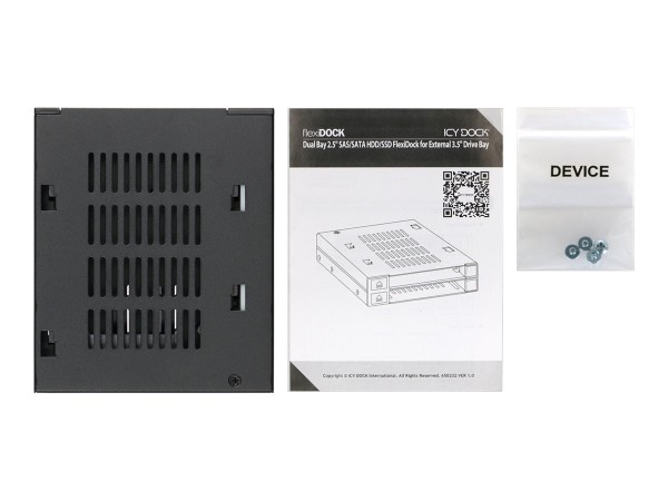 ICY DOCK Backplane IcyDock 2x6,3cm SATAI-III/SSD/SAS MB522SP-B