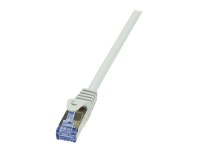 LOGILINK CQ3022S S/FTP Patchkabel Kat.6A PrimeLine grau -   0,50m