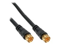 INLINE SAT-Anschlusskabel, InLine®, 2x geschirmt mit Filter, 2x F-Stecker, >85dB, schwarz, 15m