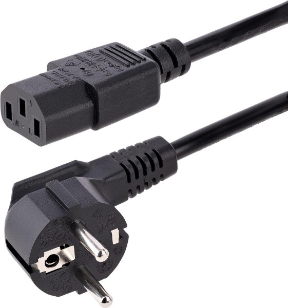 STARTECH.COM 3m (10ft) Computer Power Cord, 18AWG, EU Schuko to C13 Power Cord, 10A 250V, Black Repl