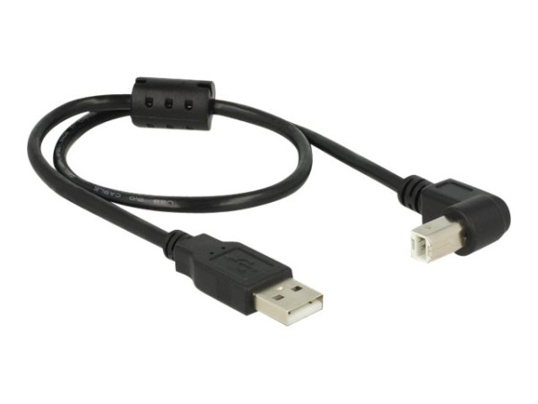DeLock Kabel USB 2.0 A St > USB 2.0 B St 90° schwa