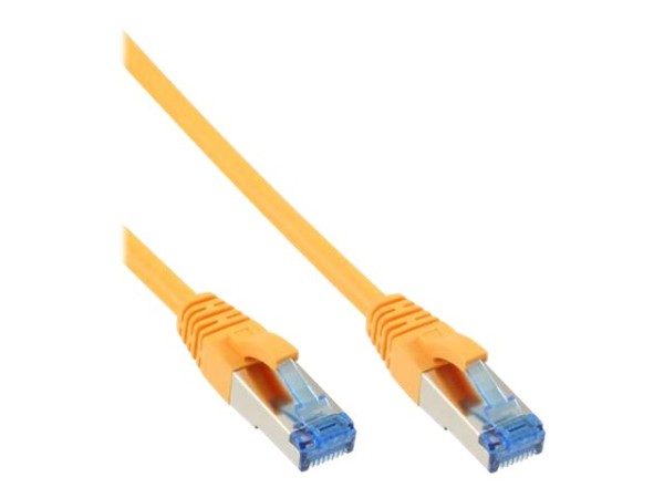 InLine® Patchkabel Cat.6A, S/FTP (PiMf), halogenfrei, 500MHz, gelb, 0,5m