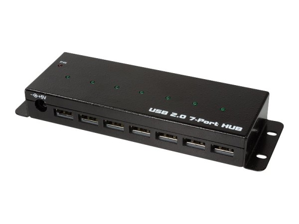 LOGILINK USB 2.0 HUB 7-port, Metall Industrieausführung