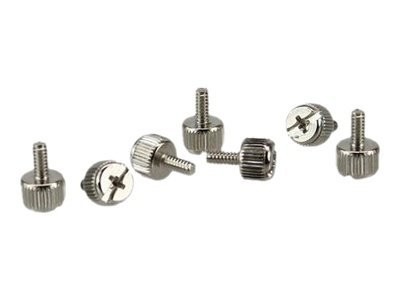 Rändelschrauben (silber) für Gehäuse, 12mm, 6er Pack