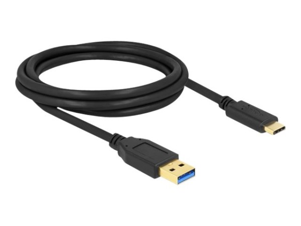 DELOCK - USB-Kabel - USB Typ A (M) bis USB-C (M) - USB 3,2 Gen 1 - 2,0m - Schwarz (84004)