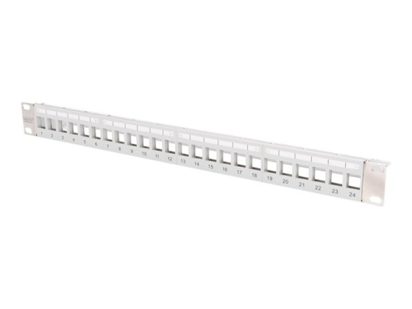 DIGITUS Patchpanel 1HE 24-Port Rackmount Modular grau transp