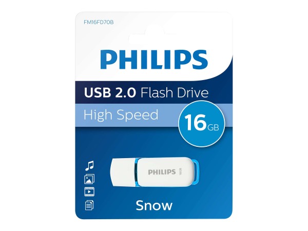 PHILIPS USB-Stick 16GB 2.0 USB Snow Edition blue