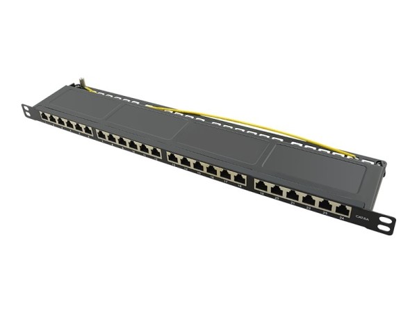 LOGILINK 19" Cat.6A Patchpanel, 24-Port, schwarz, 0,5 HE