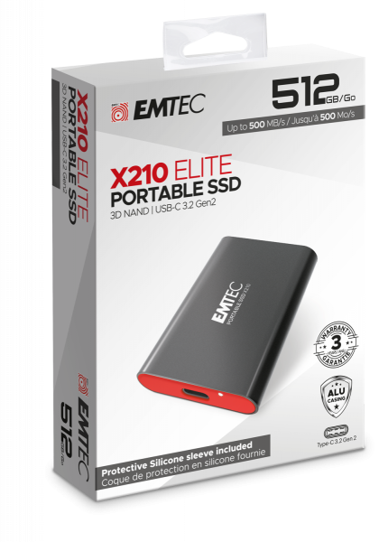 EMTEC Gen2 X210 Portable 4K 512GB