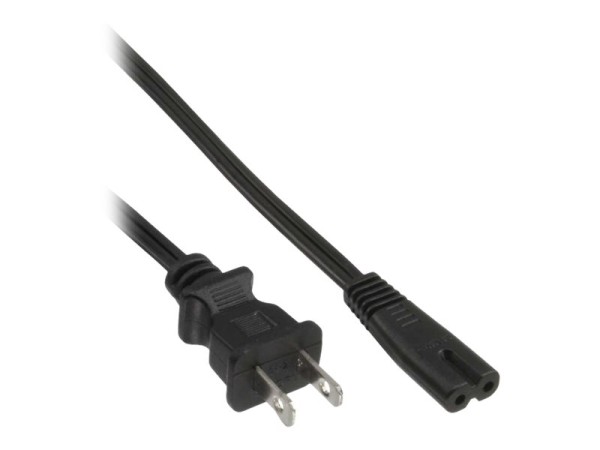 INLINE Netzkabel, Netzstecker USA auf Euro 8 C7 Stecker, 0,5m