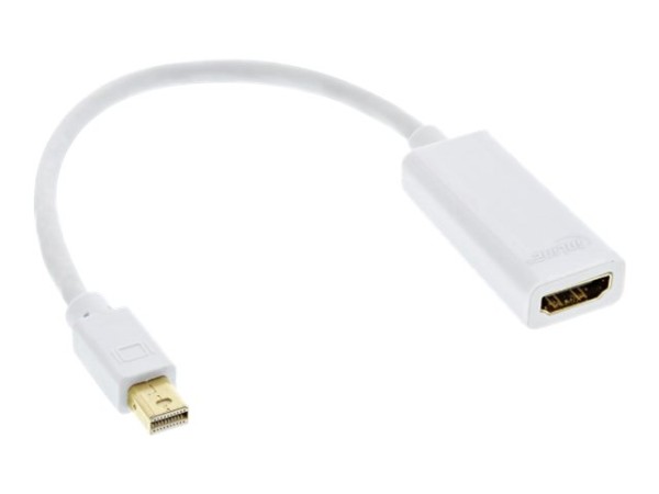 INLINE Mini DisplayPort HDMI Adapterkabel mit Audio, Mini DisplayPort Stecker auf HDMI Buchse