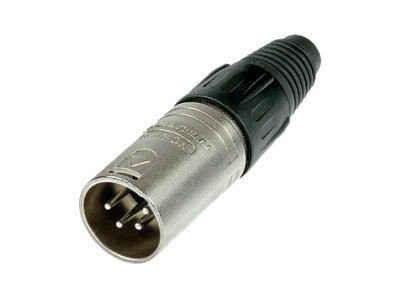 NEUTRIK Nl4Mx Stecker - Mit vernickeltem Gehäuse und Silber beschichteten Kontakten.