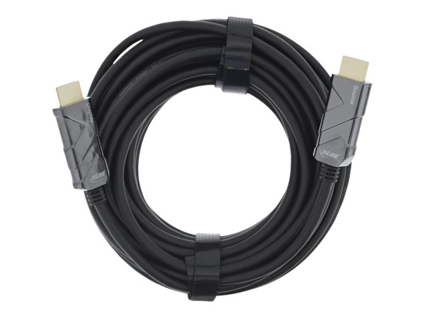 INLINE HDMI AOC Kabel, Ultra High Speed HDMI Kabel, 8K4K, schwarz, 20m