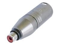 NEUTRIK NA2MPMF Adapter - NEUTRIK 3-poliger XLR Kabelstecker zu Cinch (RCA) Buchse.