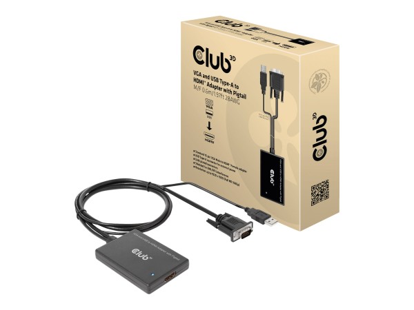 CLUB3D CAC-1720 Adapter VGA + USB-A / HDMI