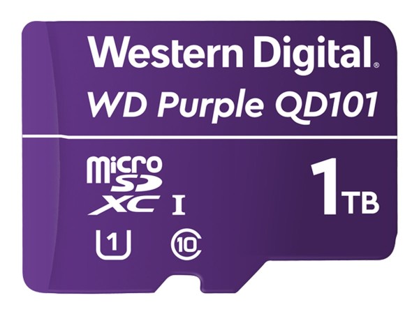 WESTERN DIGITAL WD Purple 1TB Surveillance microSD XC Class - 10 UHS 1