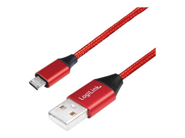 LOGILINK USB 2.0 Kabel zu USB-B Stecker, rot, 1,0m