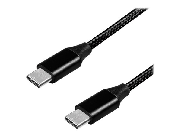 LOGILINK USB 2.0 Kabel, USB-C zu USB-C, schwarz, 1,0m