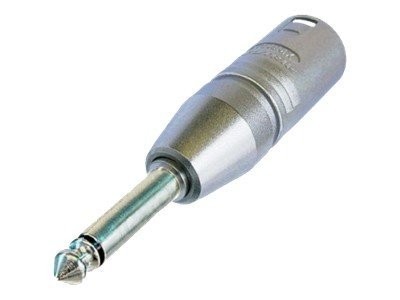 NEUTRIK NA2Mp Adapter - NEUTRIK 3 poliger XLR Kabelstecker zu mono 6.35 mm Klinkenstecker. Verdrahte