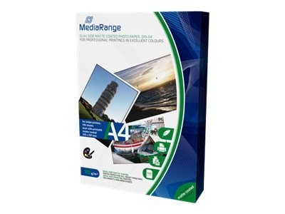 MEDIARANGE Foto Papier MediaRange matt coated A4 140g 100 Blatt Dual