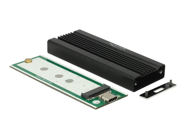 DELOCK Externes Gehäuse für M.2 NVMe PCIe SSD mit SuperSpeed USB 10 Gbps USB 3.1 Gen 2 USB Type-C Bu