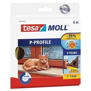 TESA tesamoll® P-Profil Fenster-Dichtungsband braun 9,0 mm x 6,0 m 1 Rolle