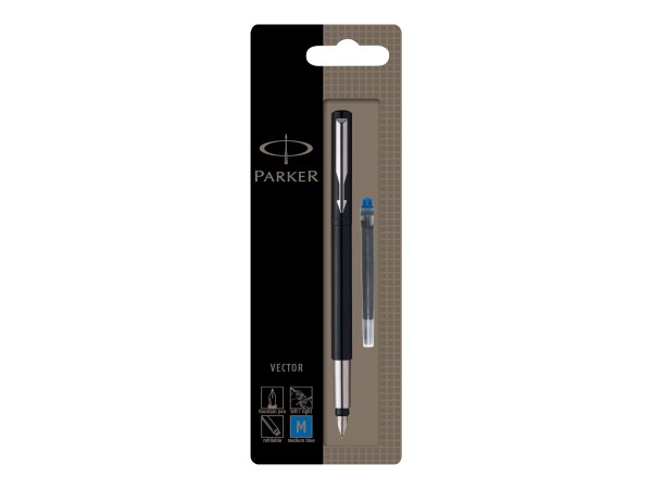 PARKER Füllfederhalter Parker VECTOR Standard Schwarz M Blau 1 Blis