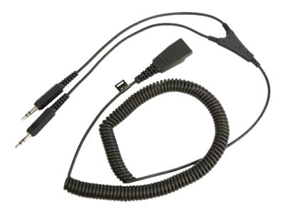 JABRA Soundcard-Kabel RJ10 auf 2x3,5mm Klinke (0,5 m, spiral)