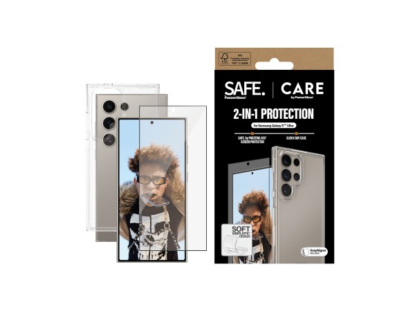 PANZERGLASS CARE Fashion 2-in-1 Hülle + Schutzglas Set Samsung Galaxy S25 Ultra Transparent
