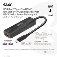 CLUB3D Adapter USB 3.2 Typ C > HDMI 2.1 HDR10 8K60Hz aktiv retail