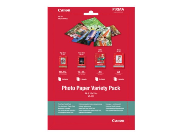 CANON Photo Paper Variety Pack A4 & 10 x 15cm VP-101