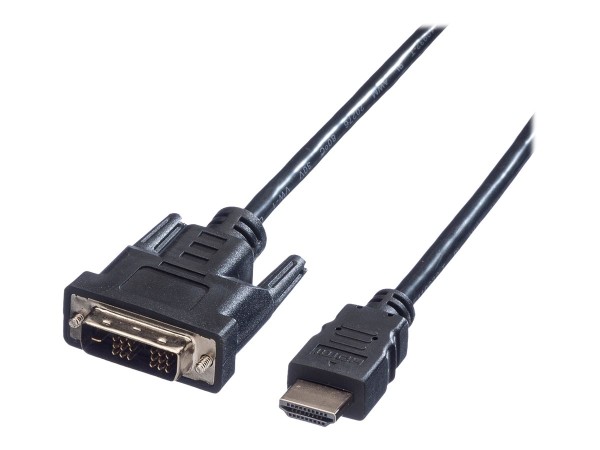 VALUE Kabel DVI 18+1 ST - HDMI ST schwarz 1,5 m