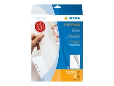 HERMA Fotokarton 230 x 297 mm weiß 10 Blatt