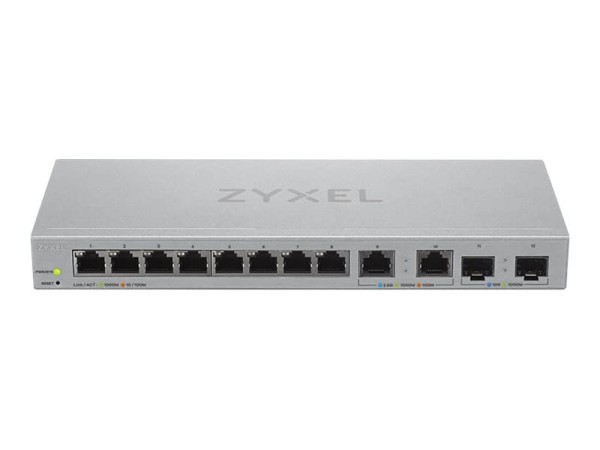 ZYXEL V2, 12-Port Managed MultiGig Switch mit 8-Ports 1G, 2-Ports 2.5G, 2-Ports 10G SFP+