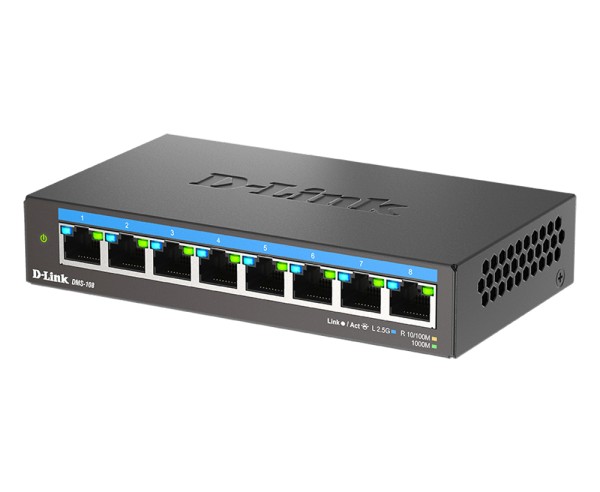 D-LINK DLINK DMS-108/E 8-Port Multi-Gigabit Unmanaged Switch