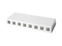 LOGILINK Keystone Modular Aufputz-Leergehäuse 8 Port UTP, weiß, leer