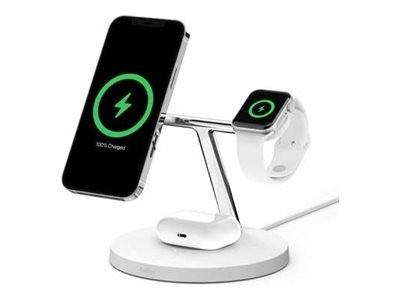 BELKIN BOOST CHARGE PRO 3-in-1 Wireless Charger Qi2 15W, white