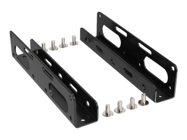 InLine® HDD/SSD Einbauschienen, 6,35cm (2,5") zu 8,89cm (3,5"), nur Rahmen und Schrauben, schwarz