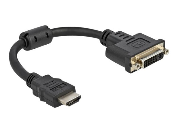 DELOCK Adapter HDMI Stecker zu DVI 24+5 Buchse 4K 30 Hz 20 cm
