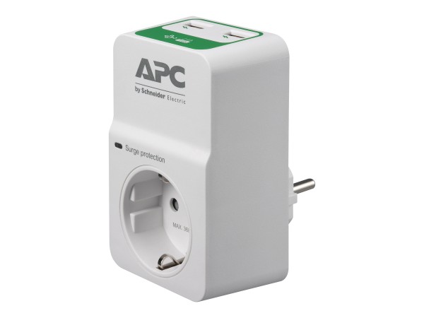 APC Essential SurgeArrest 1 Outlet 230V 2 Port USB Charger Germany