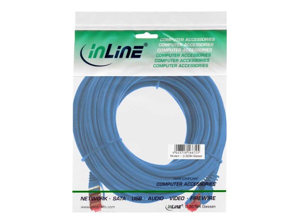 INLINE Patchkabel Cat.6 250MHz PVC CCA blau 10m