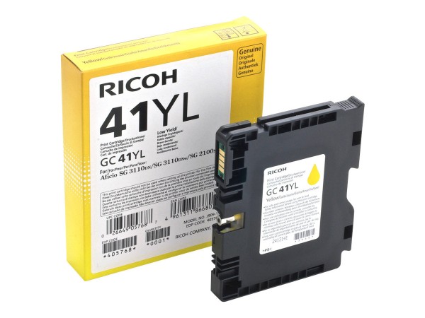 RICOH GC 41YL Low Yield Gelb Tintenpatrone