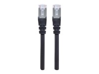 INTELLINET Network Cable, Cat7 Raw Cable, Cat6A Modular plugs, CU, S/FTP, LSOH, 0.25 m, Black