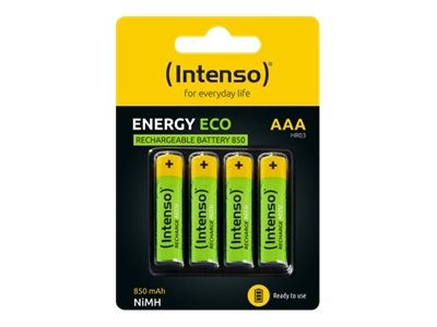 INTENSO Micro-Akku (AAA), Ni-MH, 1,2 Volt Spannung, 850 mAh Kapazität (7505114)