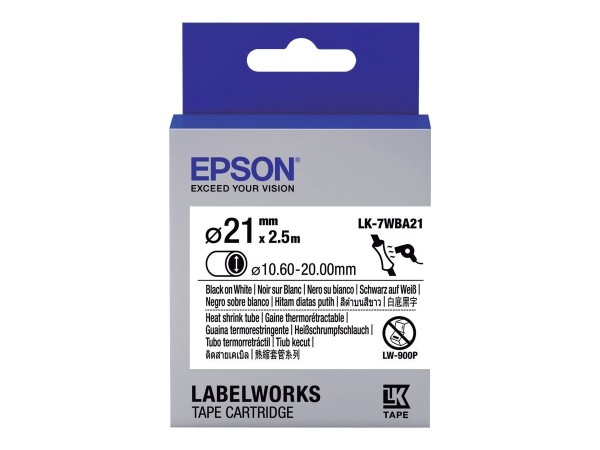 EPSON TAPE - LK7WBA21 HST BLK/