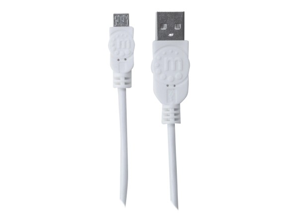 MANHATTAN Kabel MANHATTAN USB 2.0 A-St. > micro-B-St. 1,8m [wh]