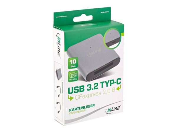 INLINE Card Reader USB 3.2 Gen.2 USB-C oder USB A, für CFexpress Karten