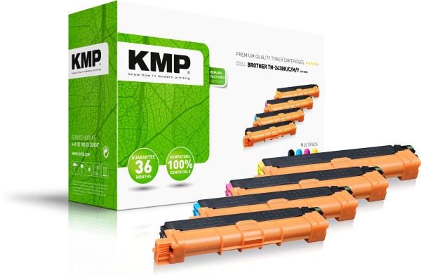 KMP Tonerkartusche ersetzt Brother TN243BK, TN243C, TN243M, TN243Y