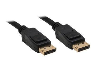 INLINE DisplayPort Kabel schwarz, vergoldete Kontakte, 2m