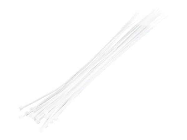 LOGILINK Kabelbinder, 500 x 4,8 mm, Nylon, weiß Zuglast bis 22 kg, Flammschutz nach UL94V-2, im Poly